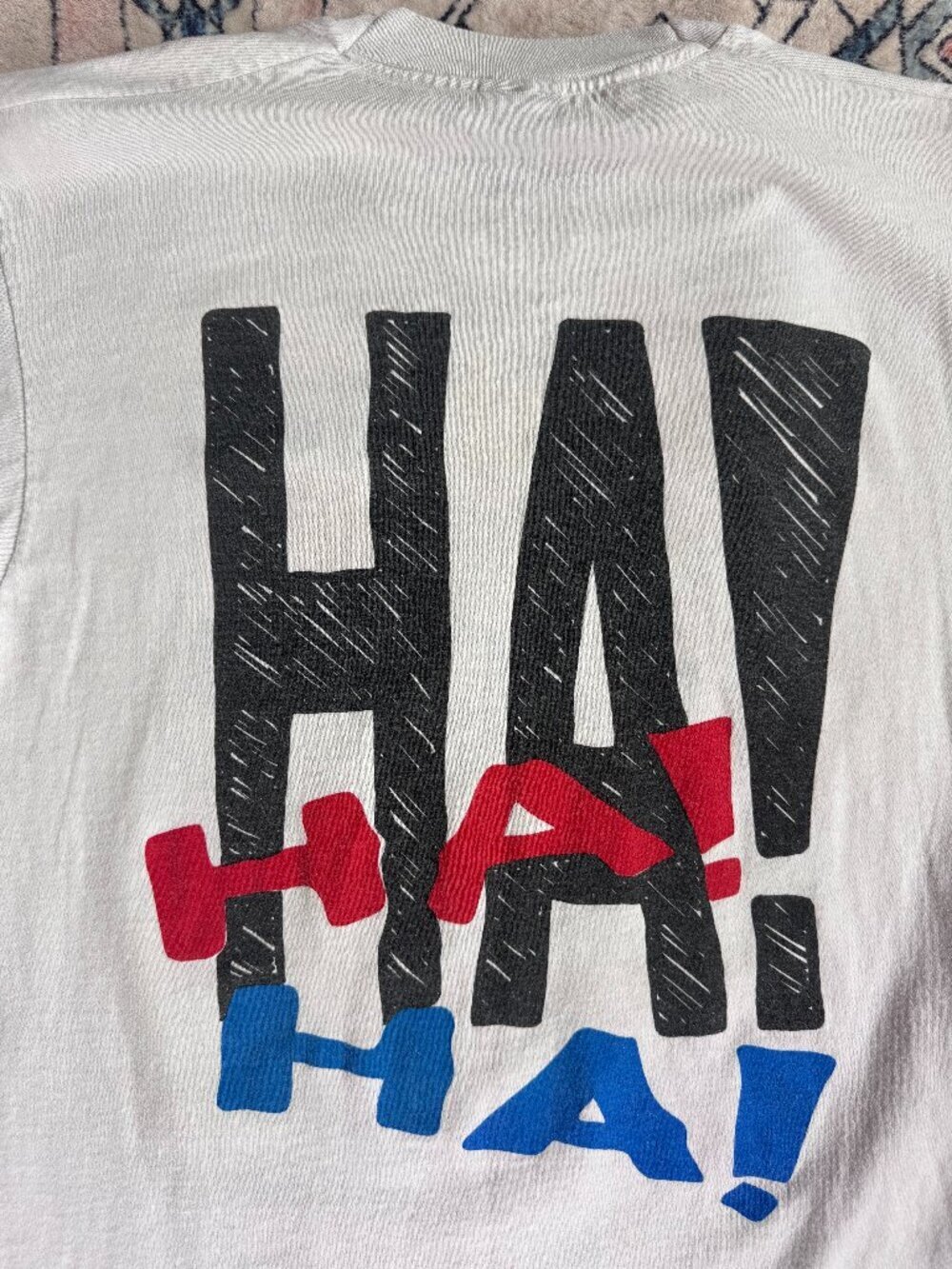 Vintage "We're Gonna Beat U" Chant T-Shirt - size Large Single Stitch - Picture 5 of 5